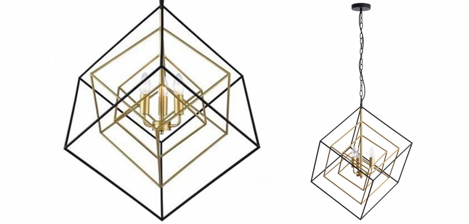 Светильник CUBIST Pendant Black and Gold 3 lamp Светильник CUBIST Pendant Black and Gold 3 lamp - Loft-Concept в Рязани