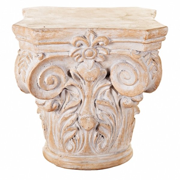 Приставной стол Antique column Бежево-серый Приставной стол Antique column Бежево-серый в Рязани | Loft Concept