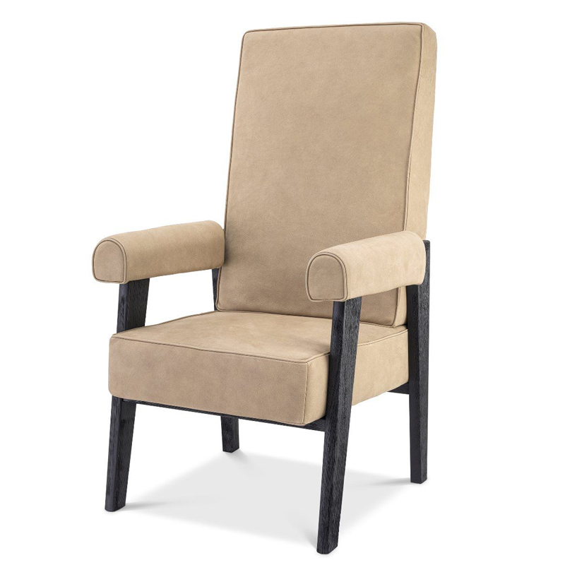 Кресло Eichholtz Chair Milo High Черный Бежевый Кресло Eichholtz Chair Milo High Черный Бежевый в Рязани | Loft Concept