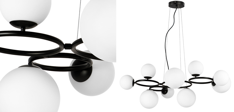 Люстра Bubbles on 4 Rings Chandelier Black Люстра Bubbles on 4 Rings Chandelier Black - Loft-Concept в Рязани