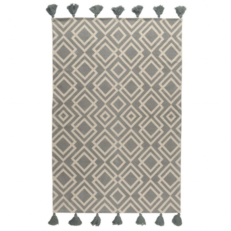 Ковер Double Rhombus Carpet grey Серый Ковер Double Rhombus Carpet grey Серый в Рязани | Loft Concept