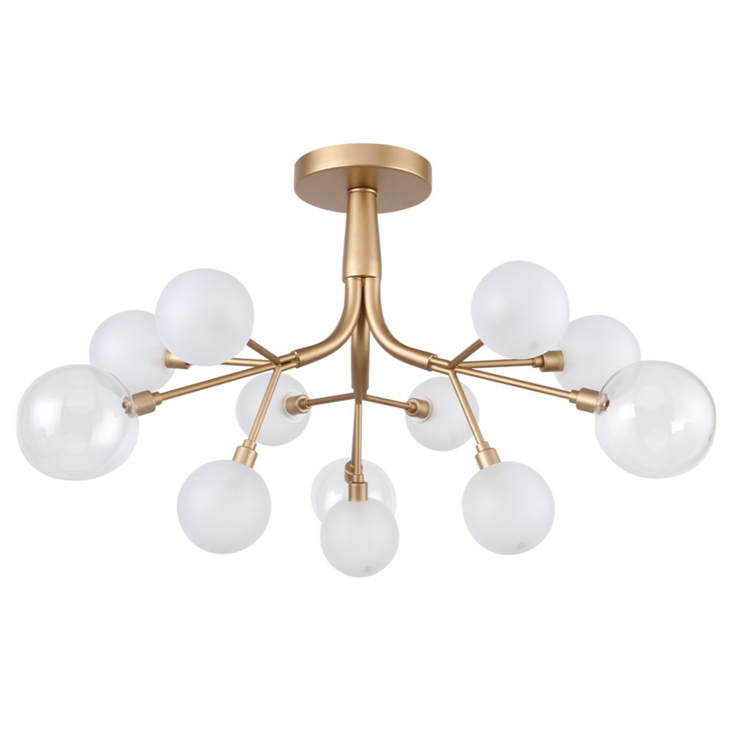 Потолочный Светильник Berries Chandelier White матовое золото Прозрачный Прозрачный белый Потолочный Светильник Berries Chandelier White матовое золото Прозрачный Прозрачный белый в Рязани | Loft Concept