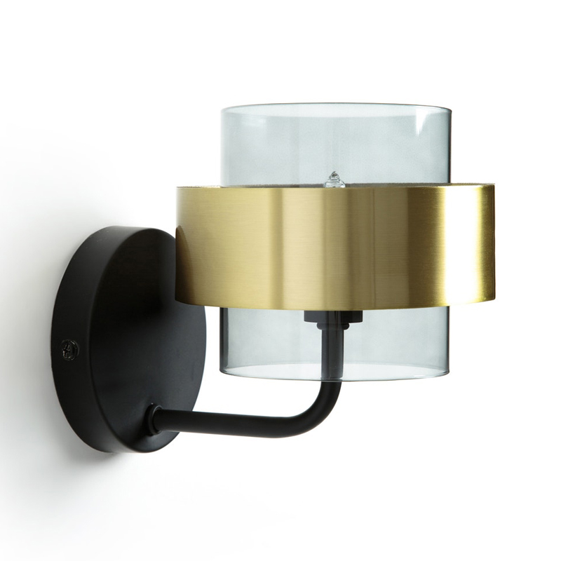 Бра Truvor Sconce Стекло Смок Латунь Черный Бра Truvor Sconce Стекло Смок Латунь Черный в Рязани | Loft Concept