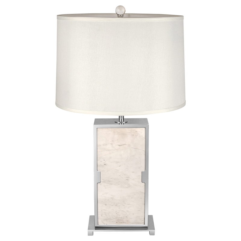 Настольная лампа с абажуром Wilbur Chrome Marble Table Lamp Хром ivory ( слоновая кость ) Настольная лампа с абажуром Wilbur Chrome Marble Table Lamp Хром ivory ( слоновая кость ) в Рязани | Loft Concept