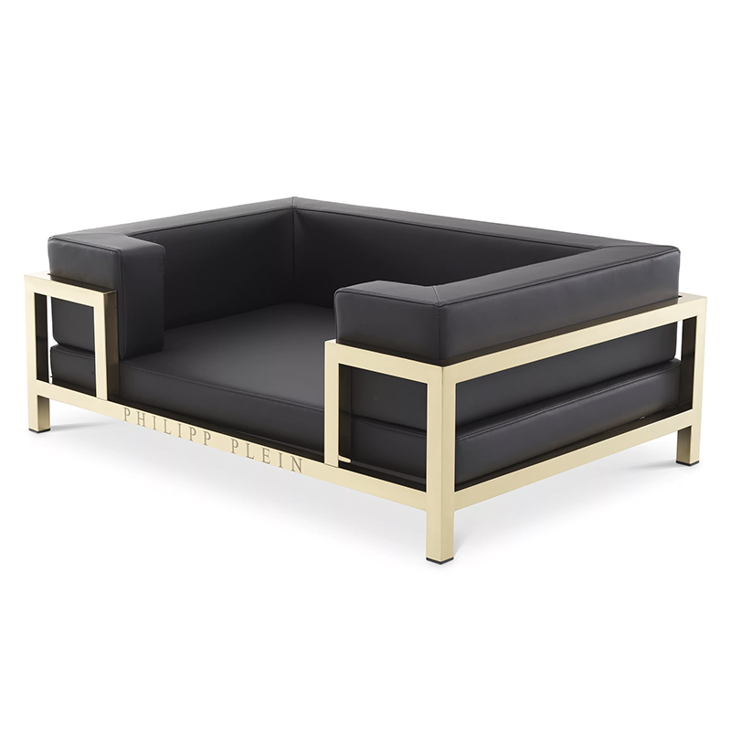 Лежанка для домашних животных Philipp Plein Dogbed High Conic XL Gold Черный Золотой Лежанка для домашних животных Philipp Plein Dogbed High Conic XL Gold Черный Золотой в Рязани | Loft Concept