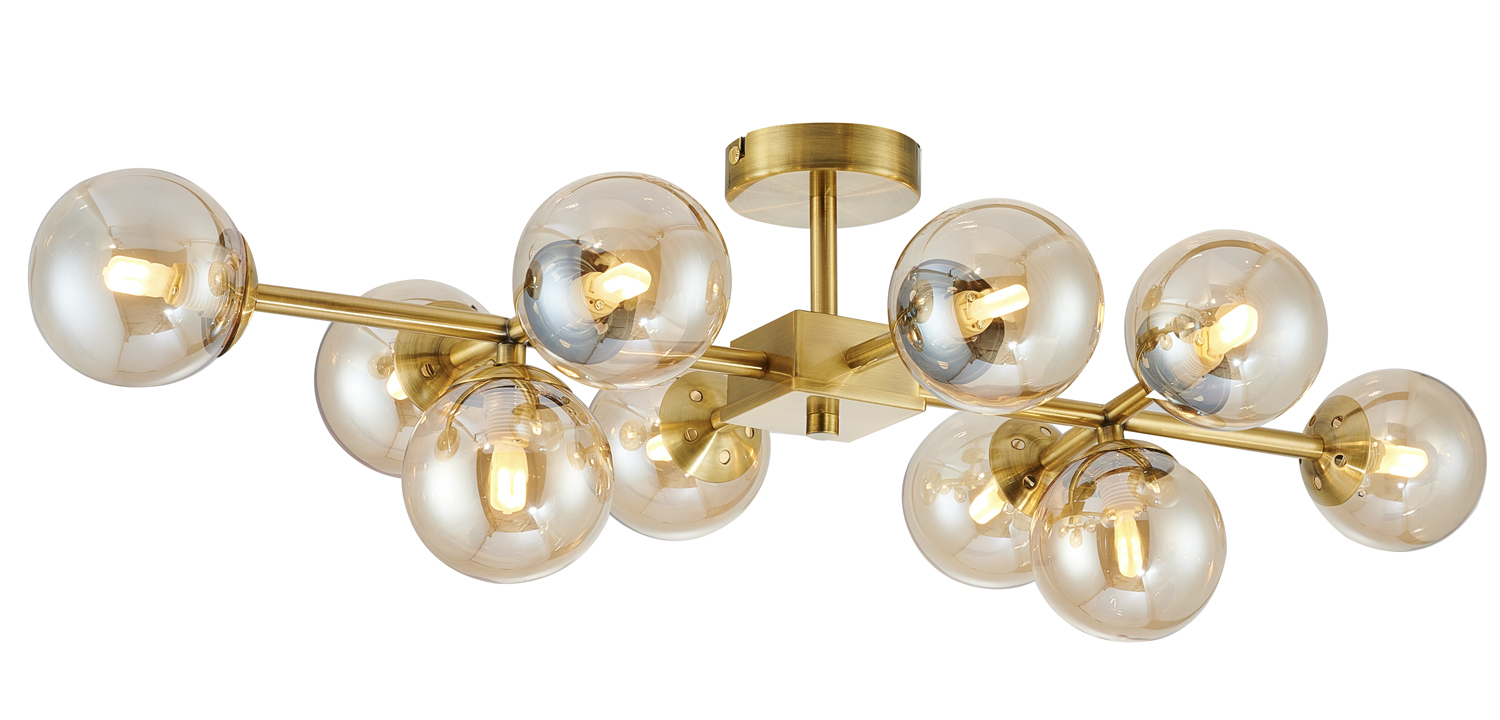 Люстра Berries Chandelier amber 10 - фото