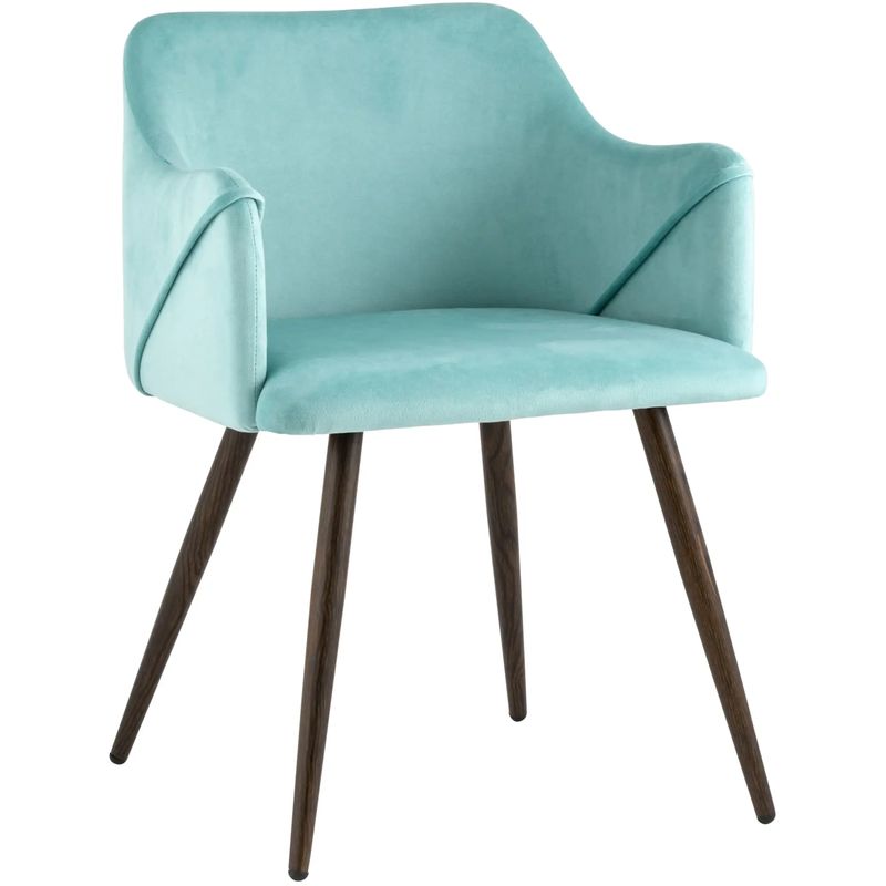 Стул Monarch Chair Бирюзовый Велюр Бирюзовый Коричневый Стул Monarch Chair Бирюзовый Велюр Бирюзовый Коричневый в Рязани | Loft Concept