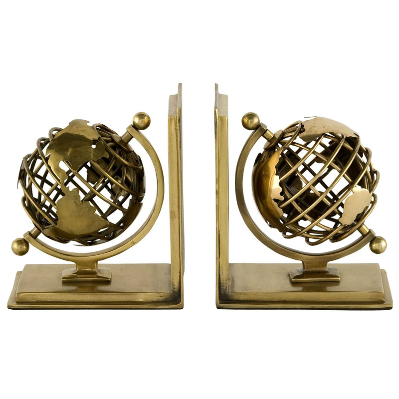 Держатель для книг Eichholtz Bookend Globe set of 2 Латунь Античная полированная Держатель для книг Eichholtz Bookend Globe set of 2 Латунь Античная полированная в Рязани | Loft Concept
