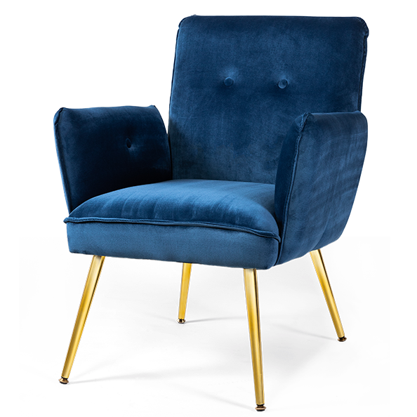 Кресло Mentoro blue Синий Латунь Кресло Mentoro blue Синий Латунь в Рязани | Loft Concept