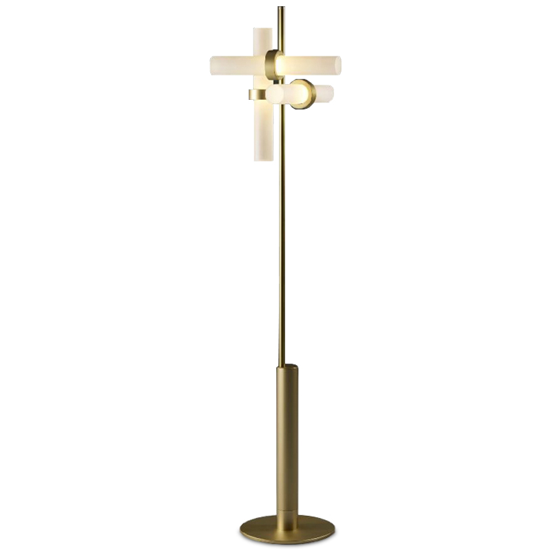 Торшер CILON Typography Floor Lamp III Золотой Белый Торшер CILON Typography Floor Lamp III Золотой Белый в Рязани | Loft Concept