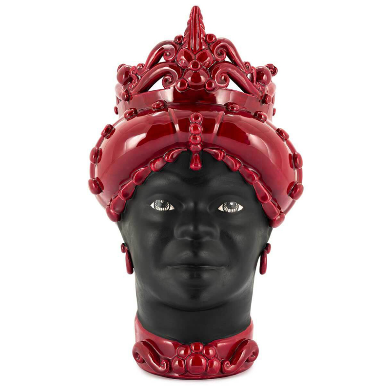 Ваза VASE MORO LADY MED. MAT H45 burgundy Черный Бургундский красный Ваза VASE MORO LADY MED. MAT H45 burgundy Черный Бургундский красный в Рязани | Loft Concept