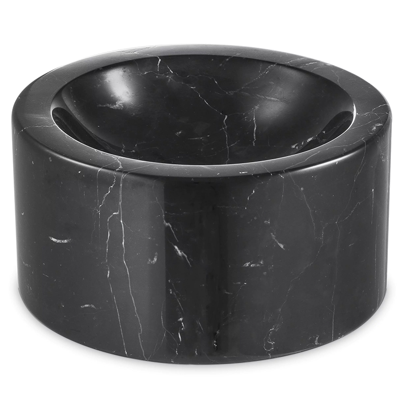Чаша Eichholtz Bowl Conex Black Черный Мрамор Nero Чаша Eichholtz Bowl Conex Black Черный Мрамор Nero в Рязани | Loft Concept