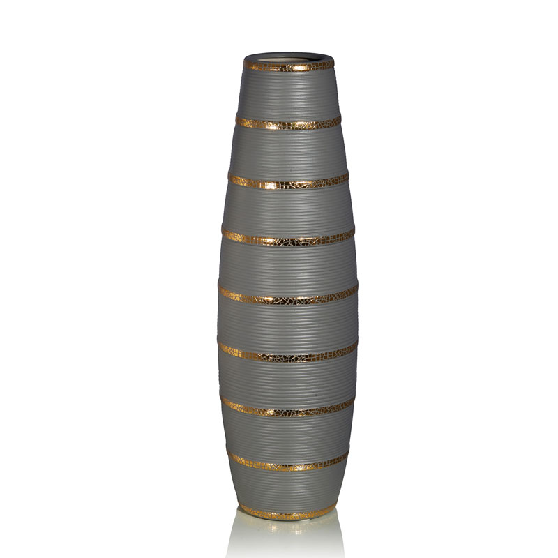 Ваза Vase Beehive gray Серый Золотой Ваза Vase Beehive gray Серый Золотой в Рязани | Loft Concept