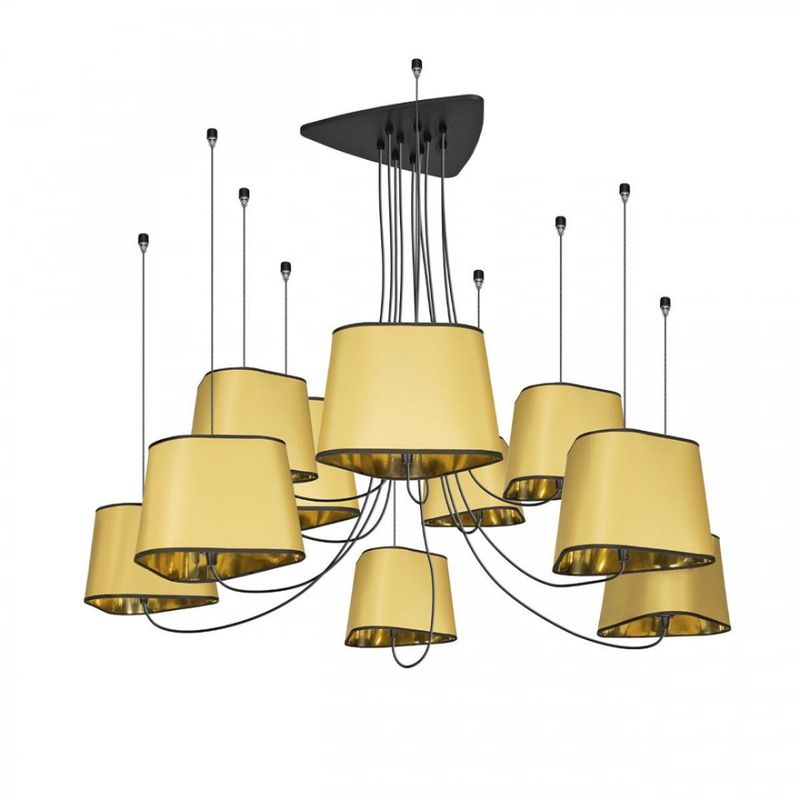 Люстра Designheure Lighting Gold 10 плафонов Золотой Черный Люстра Designheure Lighting Gold 10 плафонов Золотой Черный в Рязани | Loft Concept