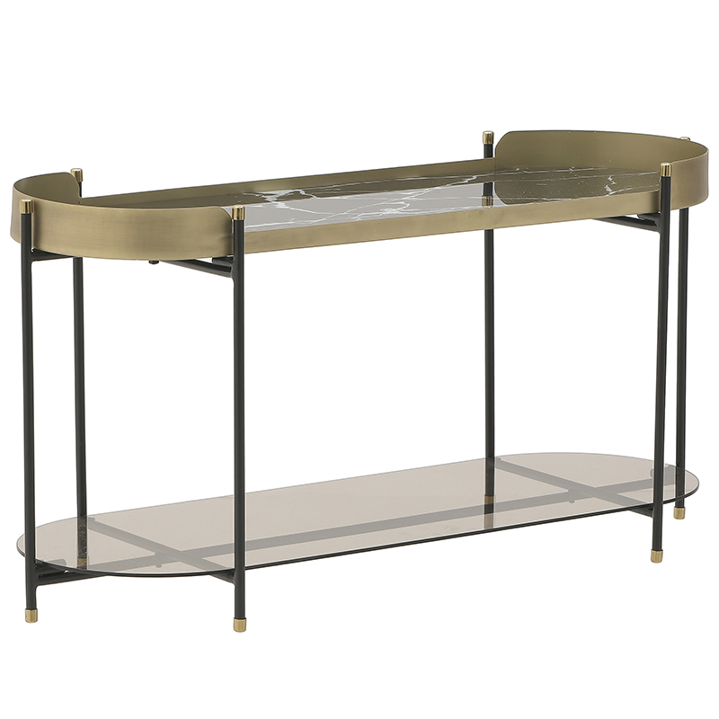 Кофейный стол Neale Coffee Table Золотой Черный Черный Мрамор Nero Кофейный стол Neale Coffee Table Золотой Черный Черный Мрамор Nero в Рязани | Loft Concept