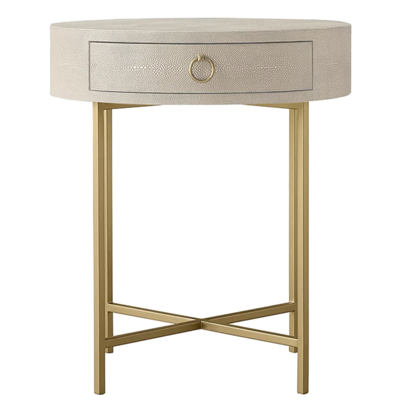 Gaston Stingray Round Ivory Side Table Приставной стол скат Золотой ivory ( слоновая кость ) Gaston Stingray Round Ivory Side Table Приставной стол скат Золотой ivory ( слоновая кость ) в Рязани | Loft Concept