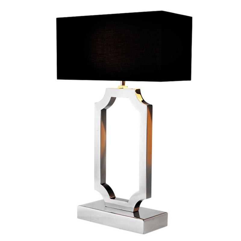 Настольная лампа Maureen Table Lamp Хром Черный Настольная лампа Maureen Table Lamp Хром Черный в Рязани | Loft Concept