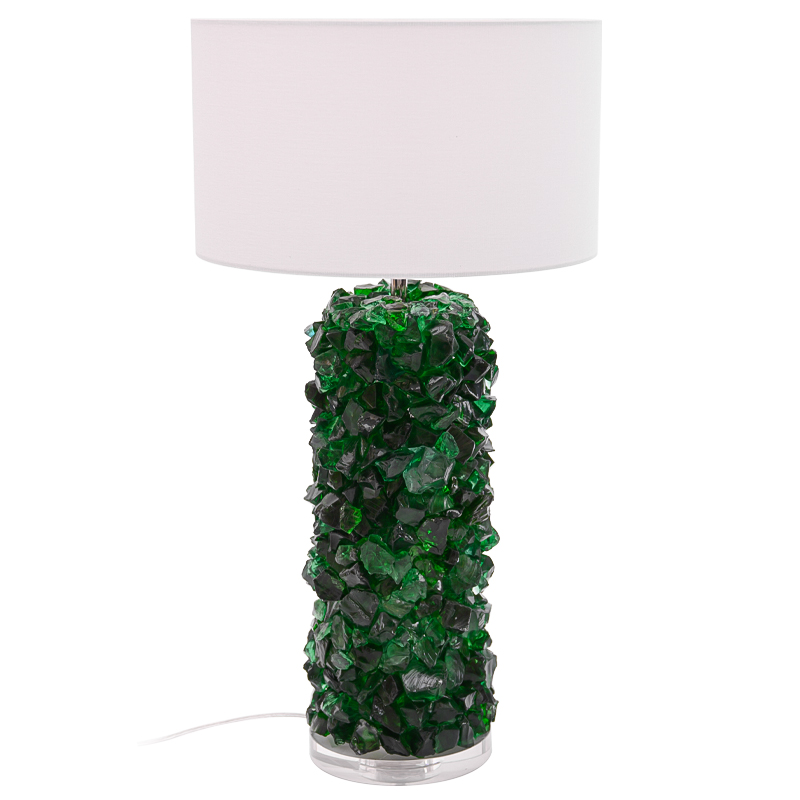 Настольная лампа Enide Green Table Lamp с абажуром Зеленый Белый Прозрачный Настольная лампа Enide Green Table Lamp с абажуром Зеленый Белый Прозрачный в Рязани | Loft Concept