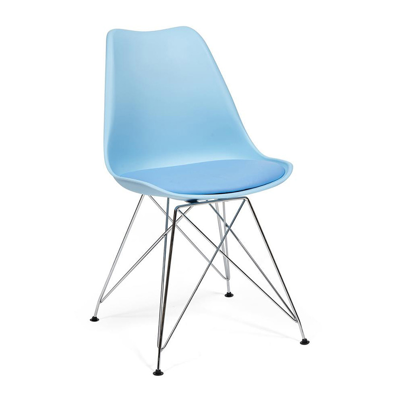 Стул DSR blue Голубой Хром Стул DSR blue Голубой Хром в Рязани | Loft Concept