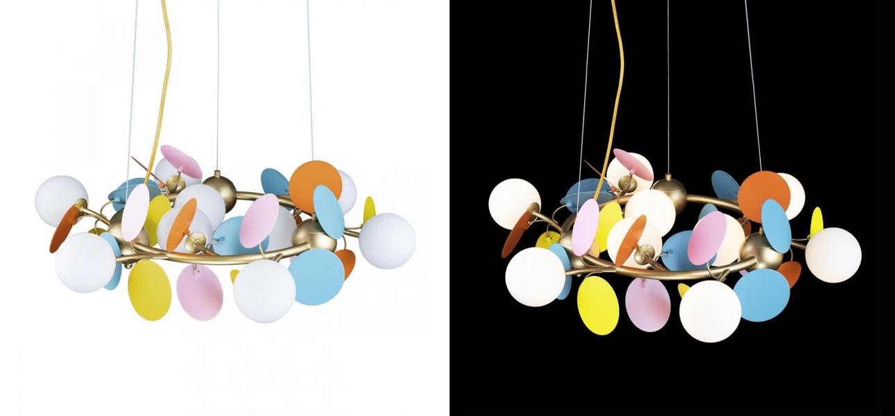 Люстра MATISSE Chandelier circle multicolor диаметр 70 - фото
