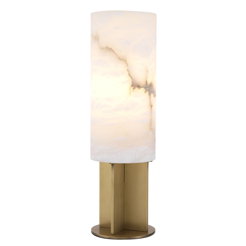 Настольная лампа Eichholtz Table Lamp Giorgina Латунь Античная полированная Белый Настольная лампа Eichholtz Table Lamp Giorgina Латунь Античная полированная Белый в Рязани | Loft Concept