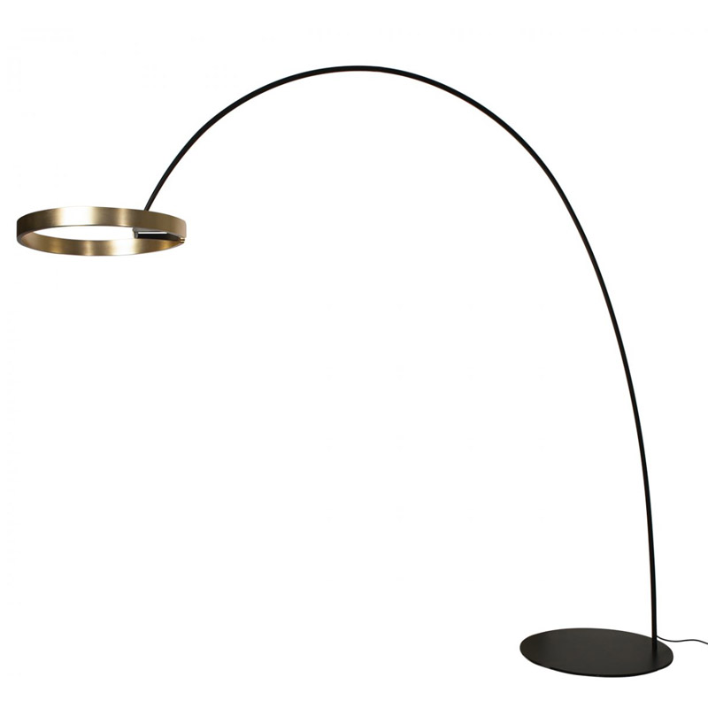 Торшер Beasley Ring Черный Золотой Торшер Beasley Ring Черный Золотой в Рязани | Loft Concept