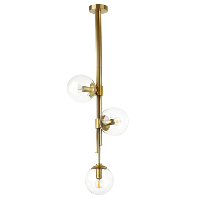 Светильник TRILOGY Ceiling Light Clear glass 100 Латунь Прозрачное Стекло Светильник TRILOGY Ceiling Light Clear glass 100 Латунь Прозрачное Стекло в Рязани | Loft Concept