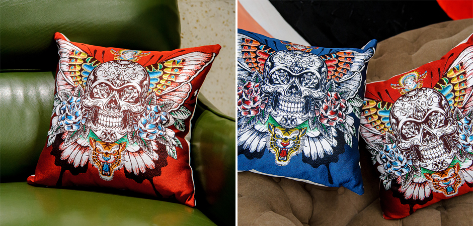 Декоративная подушка Ghost Rider Red Декоративная подушка Ghost Rider Red - Loft-Concept в Рязани