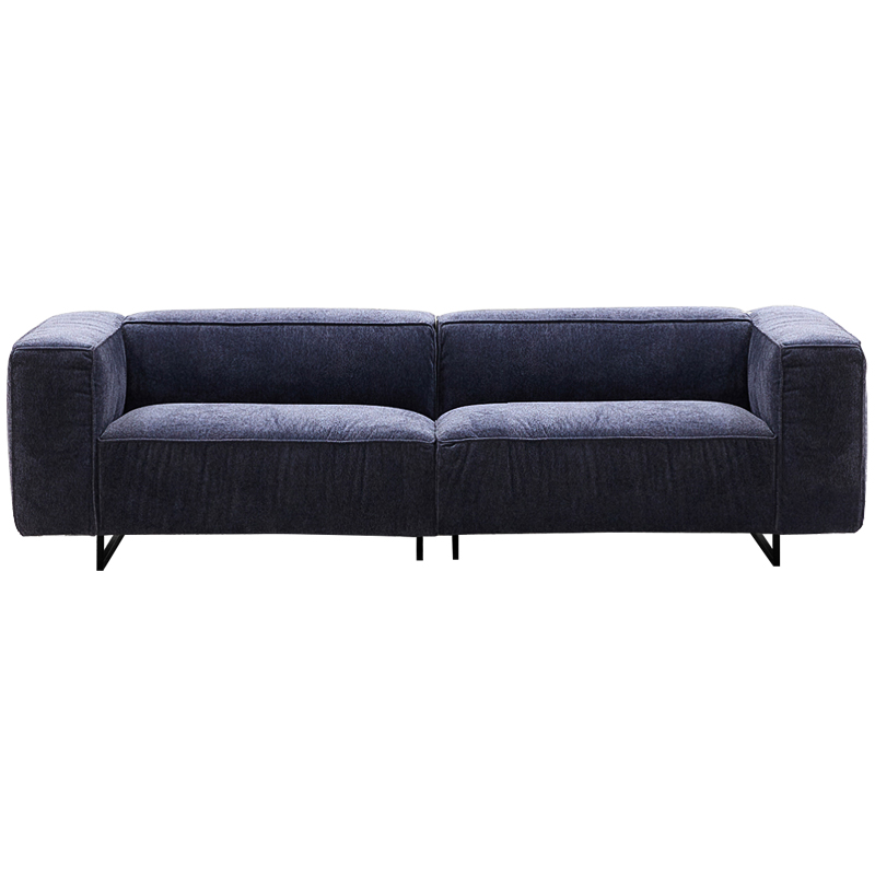 Диван Bastien Soft Dark Blue Sofa Темно-синий Черный в Рязани | Loft Concept 