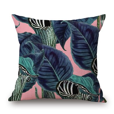 Декоративная подушка Tropics #2 Розовый пастельный Зеленый Декоративная подушка Tropics #2 Розовый пастельный Зеленый в Рязани | Loft Concept