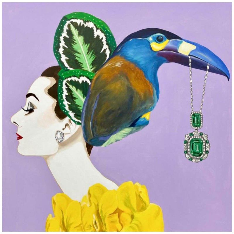 Картина Audrey with Blue Toucan Headdress Мульти Картина Audrey with Blue Toucan Headdress Мульти в Рязани | Loft Concept