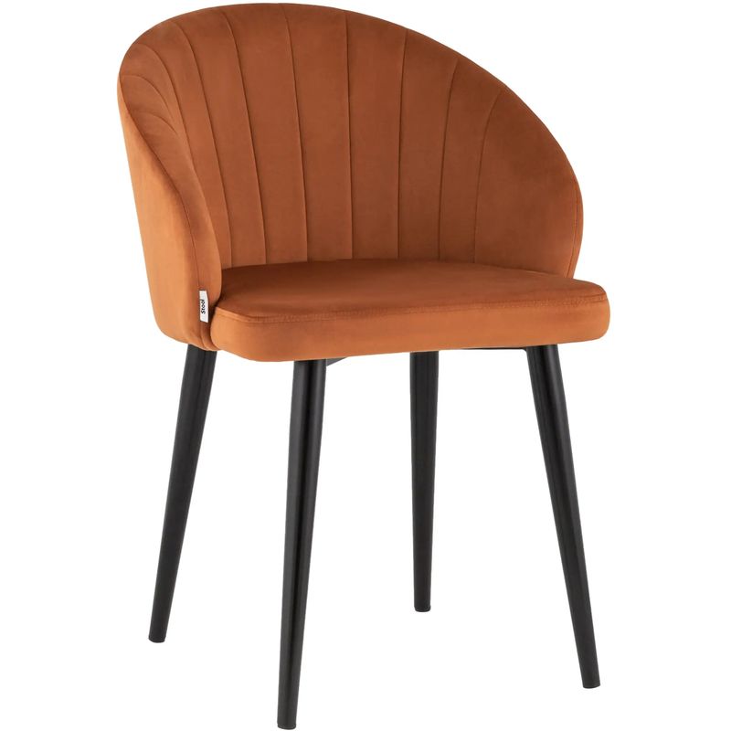 Стул Balsari Chair Терракотовый Велюр Терракотовый Черный Стул Balsari Chair Терракотовый Велюр Терракотовый Черный в Рязани | Loft Concept