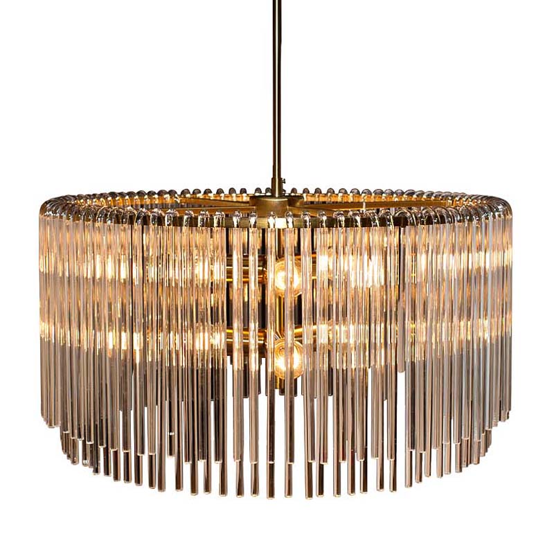 Люстра Hexagon Tube Light Suspensions Circle gold Золотой Люстра Hexagon Tube Light Suspensions Circle gold Золотой в Рязани | Loft Concept