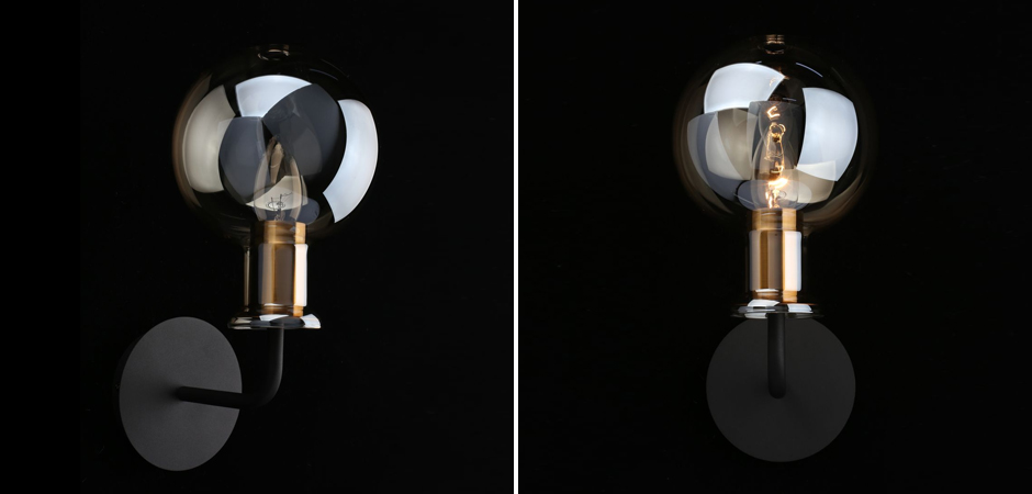 Бра c дымчатым стеклом Champagne Glasss Бра c дымчатым стеклом Champagne Glasss - Loft-Concept в Рязани