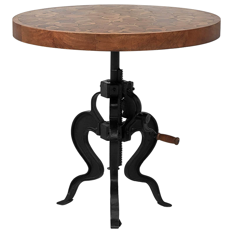 Обеденный стол с регулируемой высотой Dalton Loft Dining Table Коричневый Черный Обеденный стол с регулируемой высотой Dalton Loft Dining Table Коричневый Черный в Рязани | Loft Concept