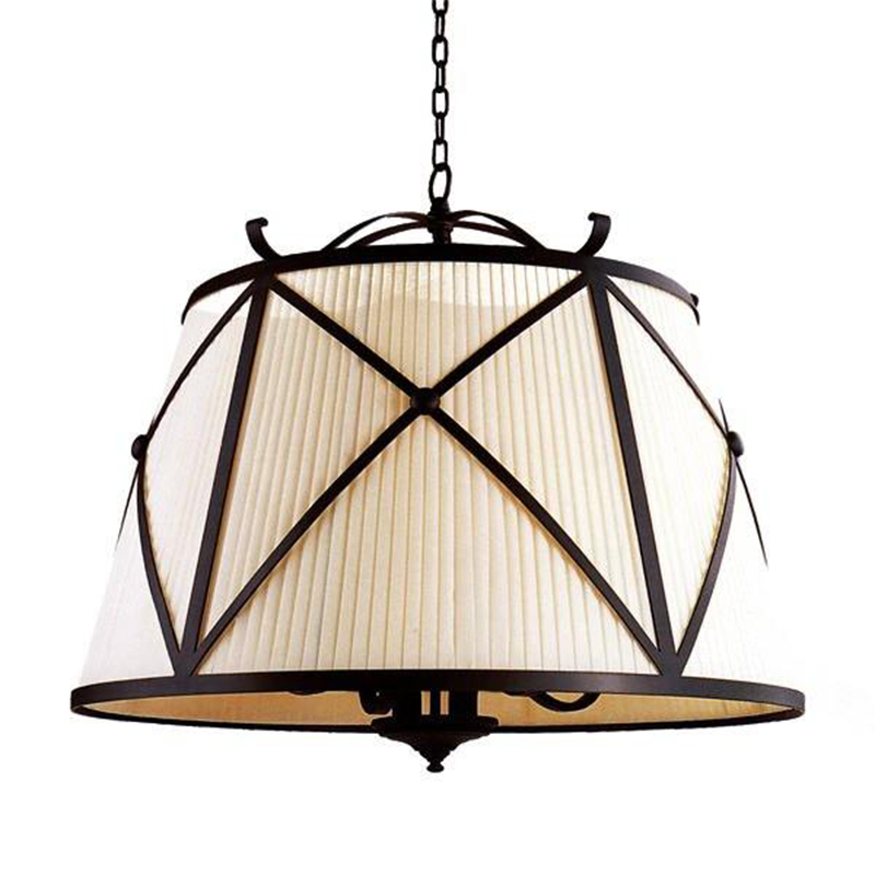 Люстра абажур Provence Lampshade Light Brown Chandelier Коричневый винтаж Бежевый Люстра абажур Provence Lampshade Light Brown Chandelier Коричневый винтаж Бежевый в Рязани | Loft Concept