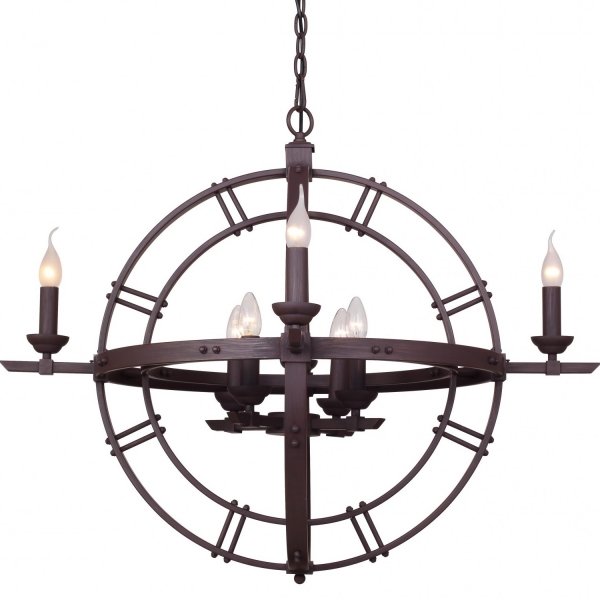 Люстра Rust Round Chandelier Коричневый Люстра Rust Round Chandelier Коричневый в Рязани | Loft Concept