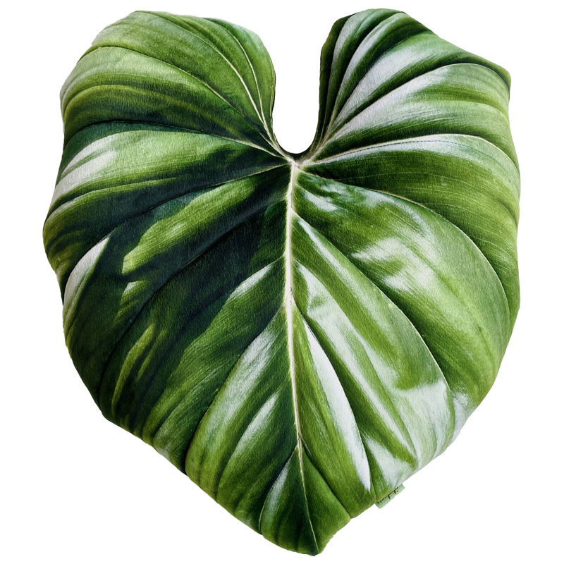 Декоративная подушка Botanical Cushion Philodendron Зеленый Декоративная подушка Botanical Cushion Philodendron Зеленый в Рязани | Loft Concept