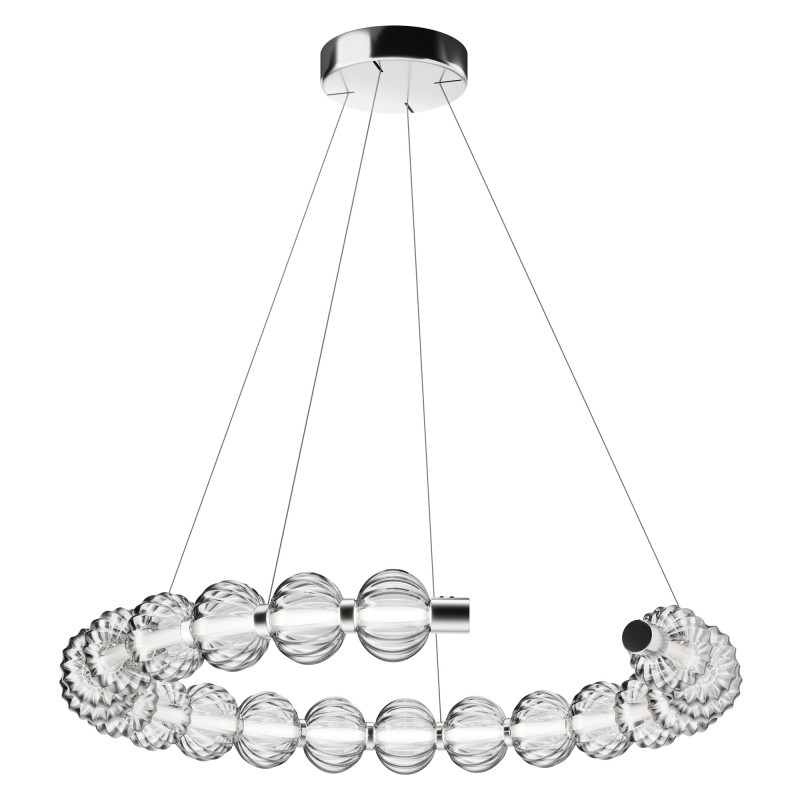 Светильник кольцо со стеклянными шарами Balls Lamp Хром Светильник кольцо со стеклянными шарами Balls Lamp Хром в Рязани | Loft Concept