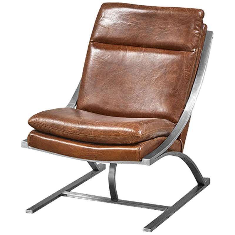 Кресло Martino Chair Коричневый Нержавеющая сталь Кресло Martino Chair Коричневый Нержавеющая сталь в Рязани | Loft Concept