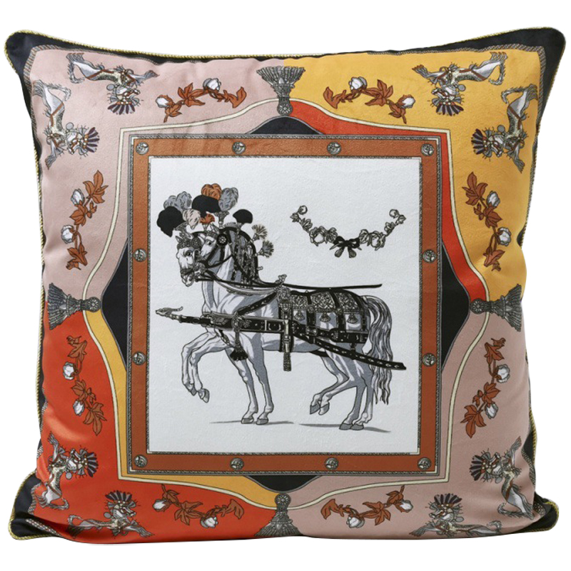 Декоративная подушка Hermes Horse 21 Мульти Декоративная подушка Hermes Horse 21 Мульти в Рязани | Loft Concept