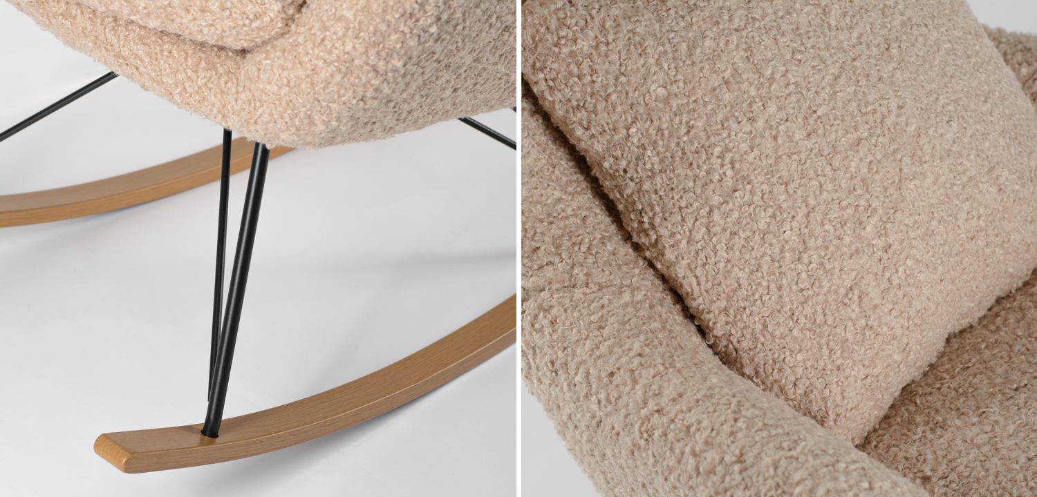 Rocking chair DORIA Кресло-Качалка бежевый - фото №1