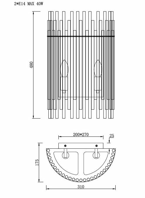 Бра Nembus Chromium Sconces Бра Nembus Chromium Sconces в Рязани