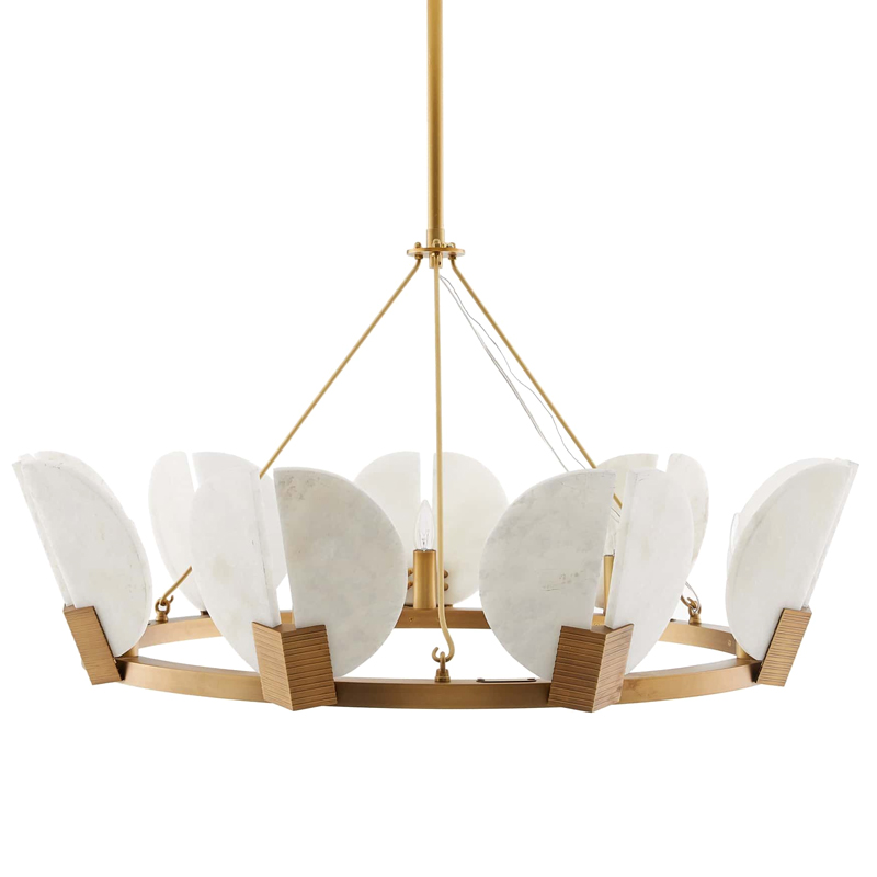 Люстра Arteriors SIERRA CHANDELIER GOLD Золотой Белый Люстра Arteriors SIERRA CHANDELIER GOLD Золотой Белый в Рязани | Loft Concept