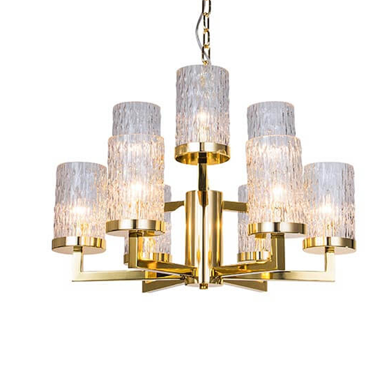 Люстра Kelly Gold Small с Рельефным Стеклом Золотой Люстра Kelly Gold Small с Рельефным Стеклом Золотой в Рязани | Loft Concept