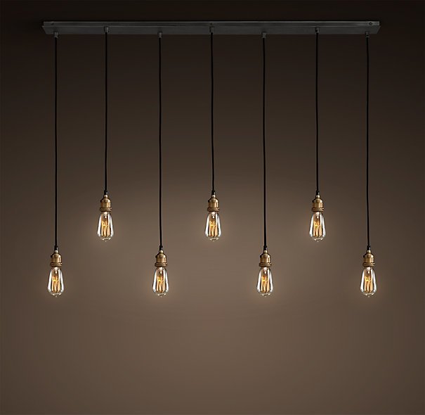 Подвесной светильник Loft Industrial Mono 7 Черный Подвесной светильник Loft Industrial Mono 7 Черный в Рязани | Loft Concept
