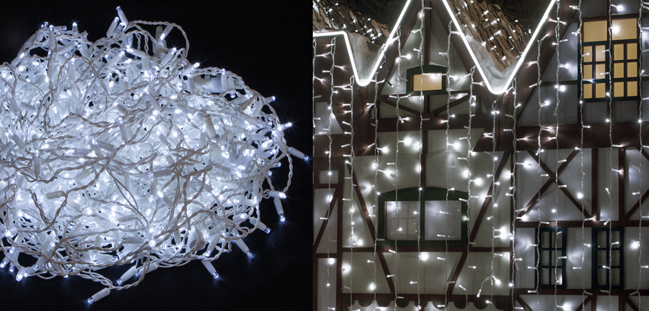 Гирлянда-Занавес с Белым светом - Loft-Concept в Рязани