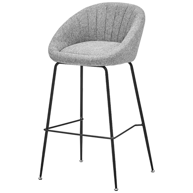 Барный стул Alberto Bar Stool Gray Черный Светло-серый Барный стул Alberto Bar Stool Gray Черный Светло-серый в Рязани | Loft Concept