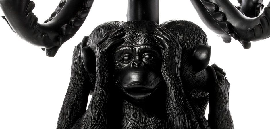 Подсвечник Seletti Giant Burlesque 3 Monkeys Black Подсвечник Seletti Giant Burlesque 3 Monkeys Black - Loft-Concept в Рязани