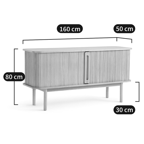 Длинный низкий буфет с 2-мя раздвижными дверцами Toinette Light Cupboard в Рязани